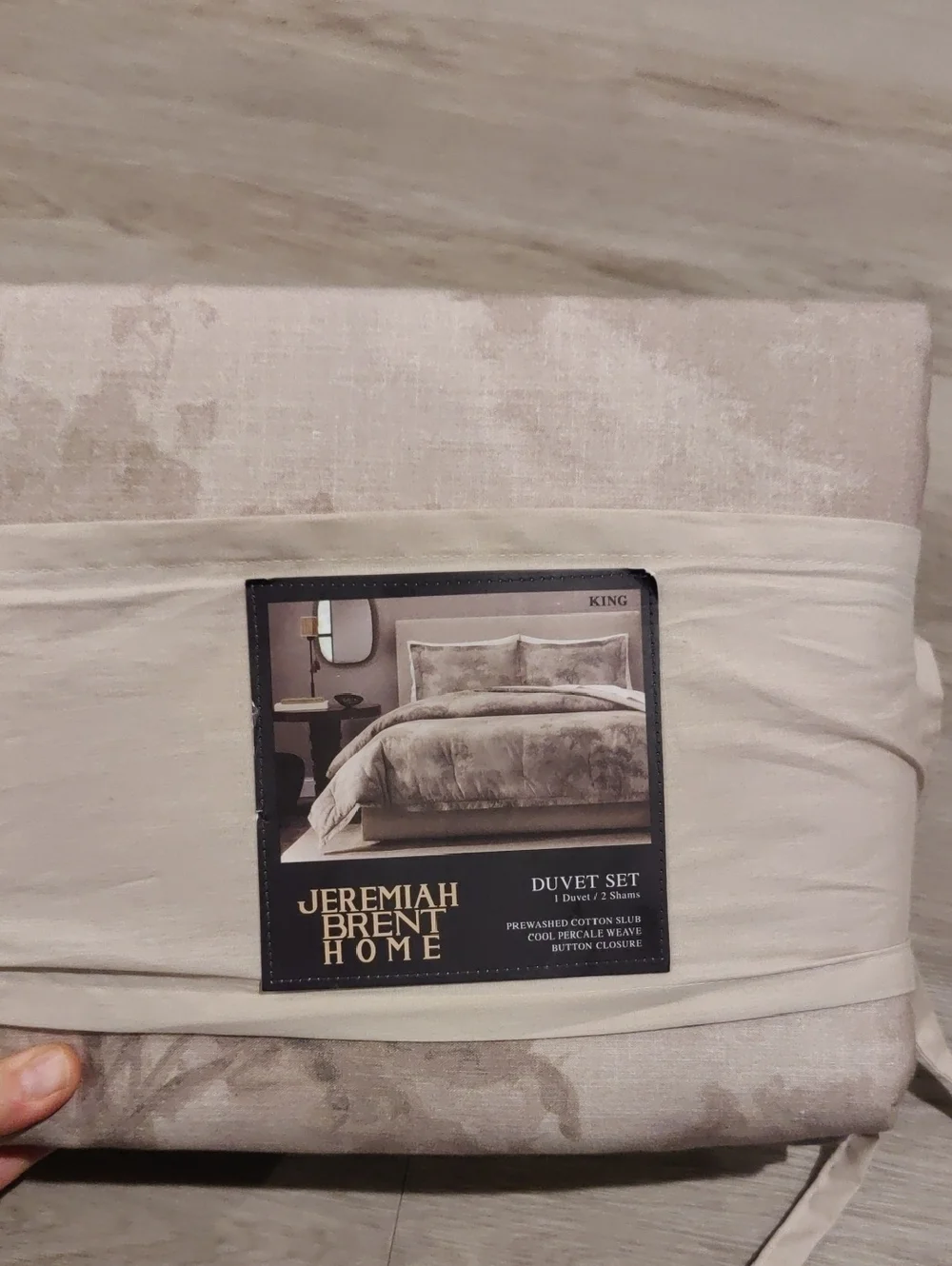 New!Jeremiah Brent 3 Pc King Duvet Set Cotton